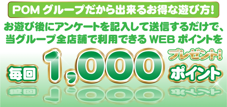 アンケート送信で毎回1,000ポイントプレゼント